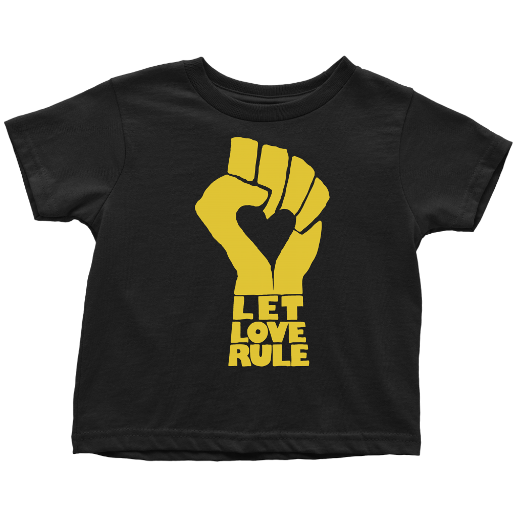 Let Love Rule Black Toddler Tee